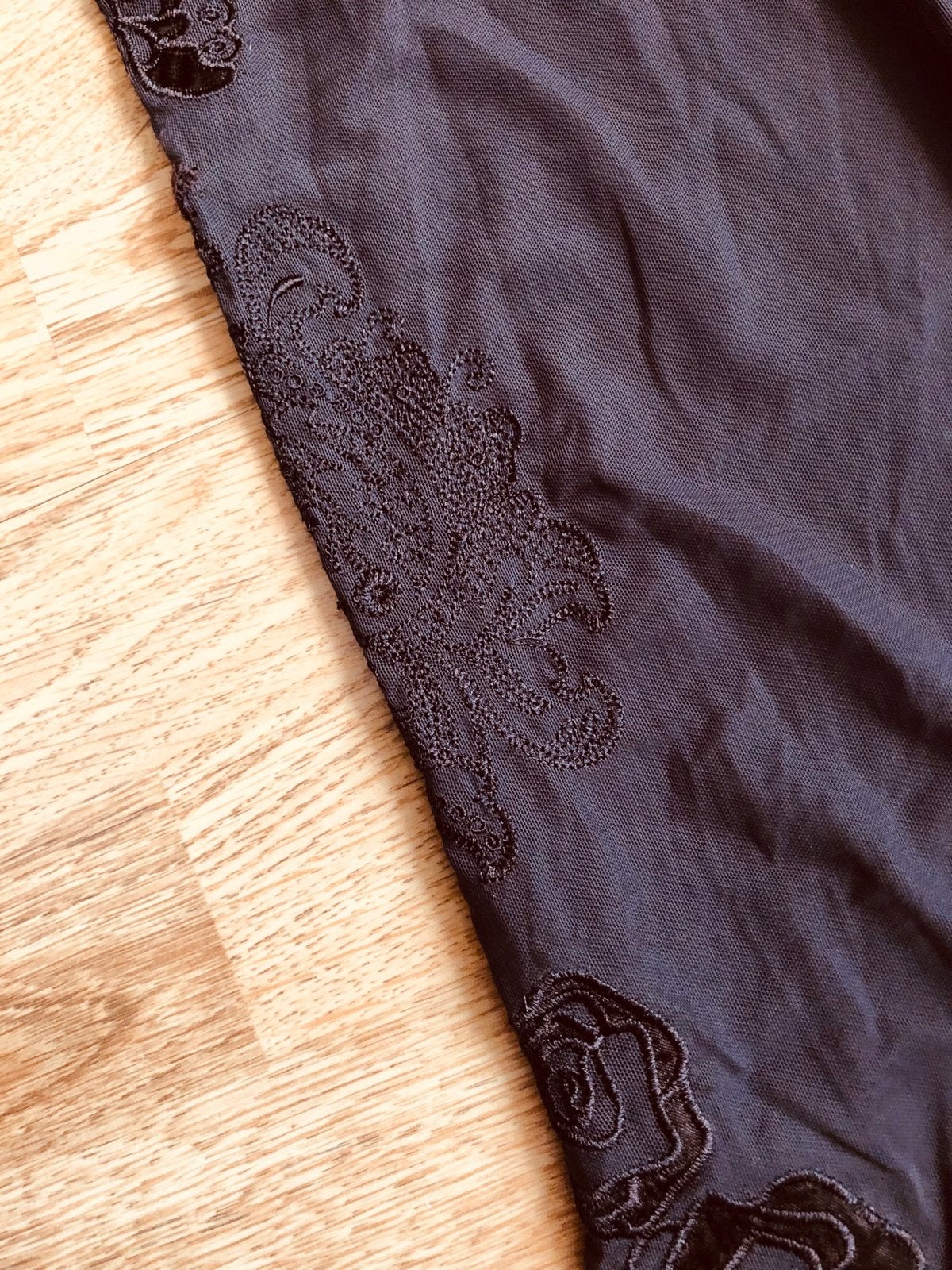 donkerbruine legging met borduursel, Kleding | Dames, Leggings, Maillots en Panty's, Legging, Bruin, Overige maten, Ophalen of Verzenden