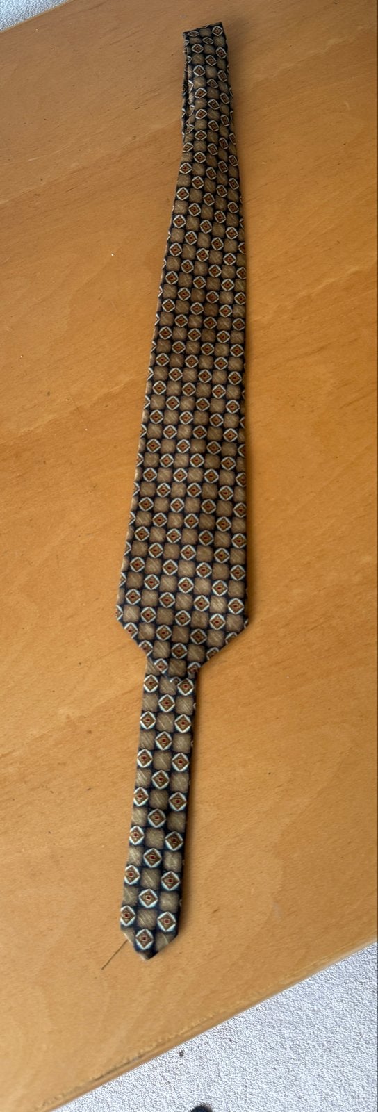 Cravateur stropdas met patroon, Ophalen of Verzenden, Zo goed als nieuw, Bruin, Met patroon