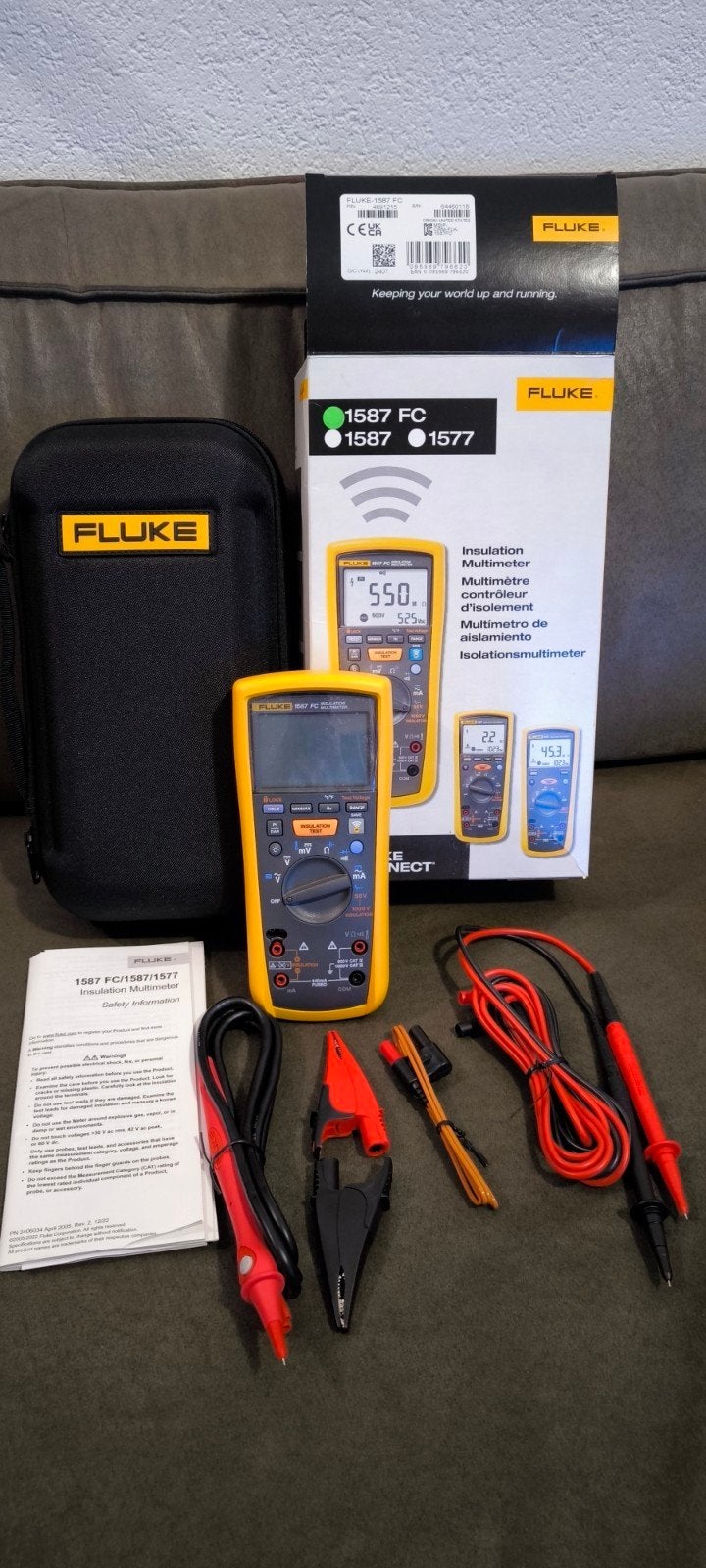 Fluke 1587 FC Isolatimeter - megger-  Nieuw, Ophalen of Verzenden, Nieuw, Multimeter