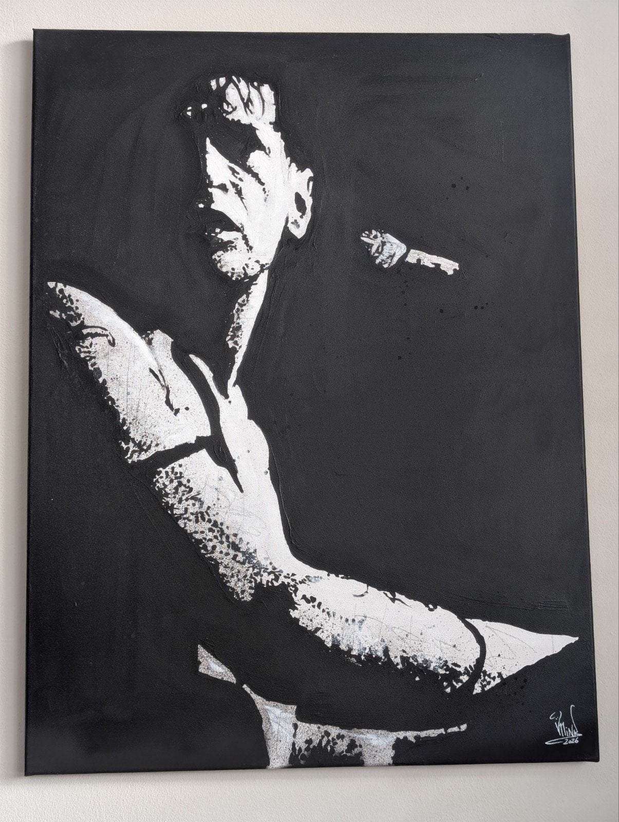 Herman Brood Canvas door Vincent Mink - 60x80 cm, Verzenden, Nieuw, Poster, Artwork of Schilderij, Gesigneerd