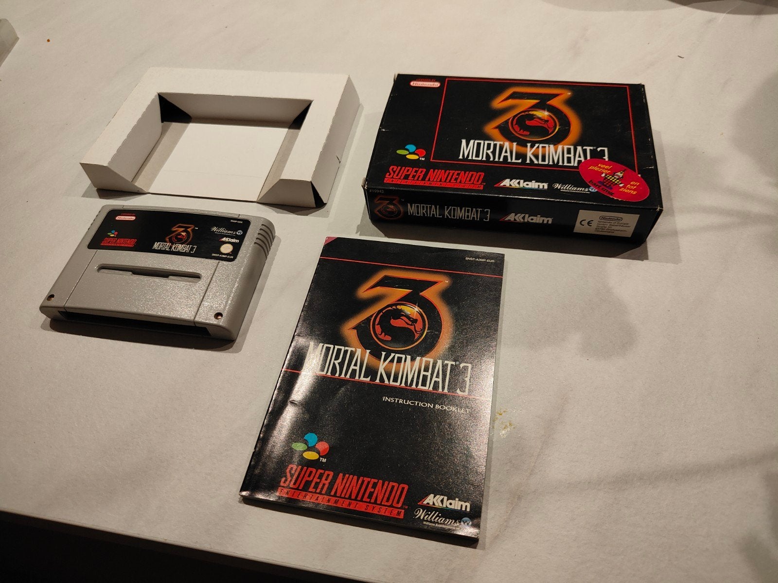 Mortal Kombat 3 – Super Nintendo SNES – PAL – Compleet, Gebruikt, Vechten, 2 spelers, Ophalen of Verzenden
