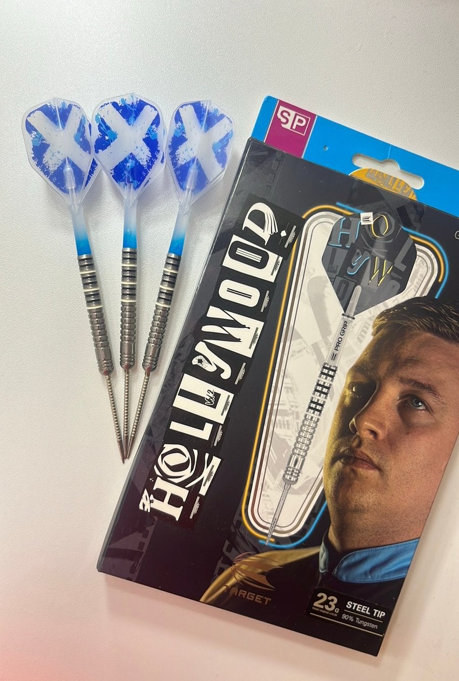 Chris Dobey darts met accessoires ruilen ook mogelijk, Ophalen of Verzenden, Zo goed als nieuw, Pijlen