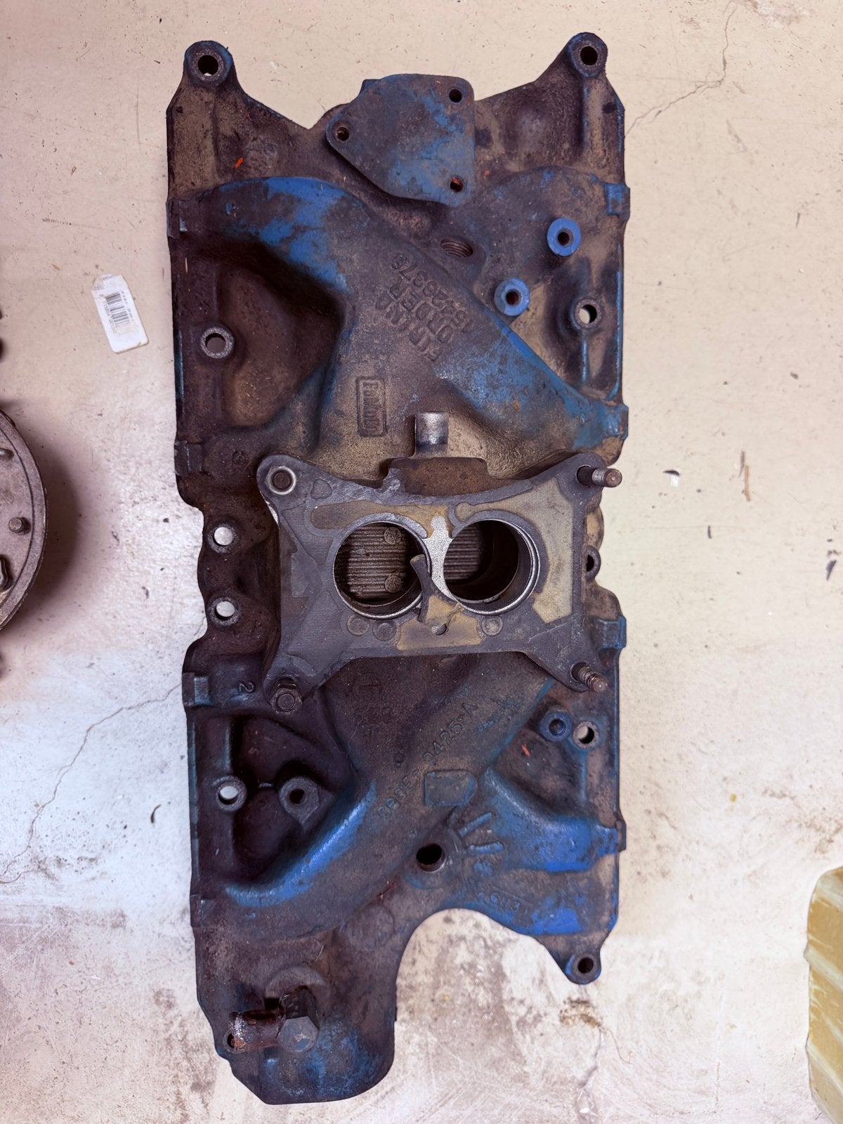 Inlaatspruitstuk en carburateur - Ford mustang 289 V8, Auto-onderdelen, Motor en Toebehoren, Mustang, Gebruikt, Ophalen of Verzenden