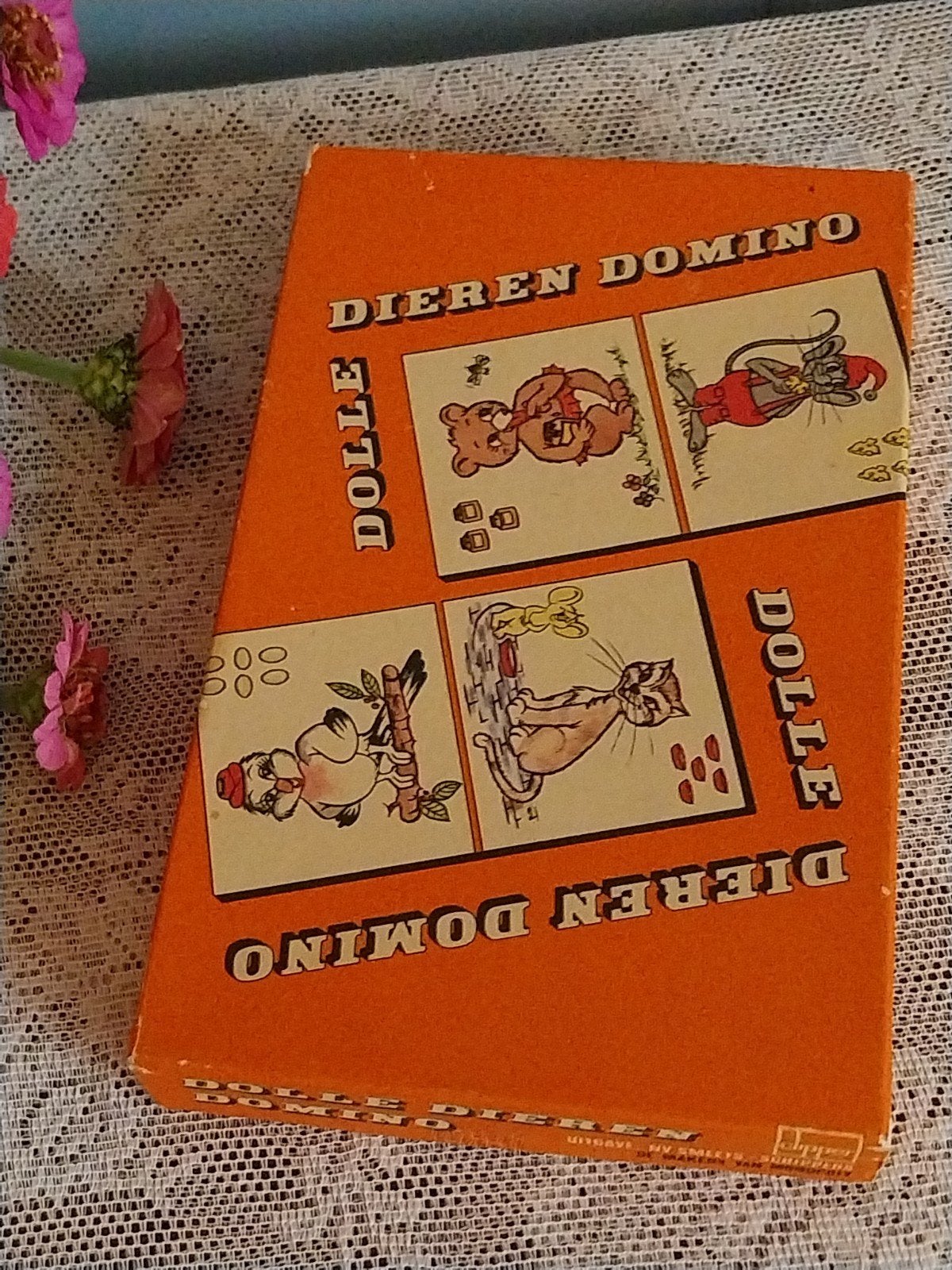 Vintage Dolle Dieren Domino - Compleet en in goede staat, Kinderen en Baby's, Speelgoed | Overig, Ophalen of Verzenden, Gebruikt