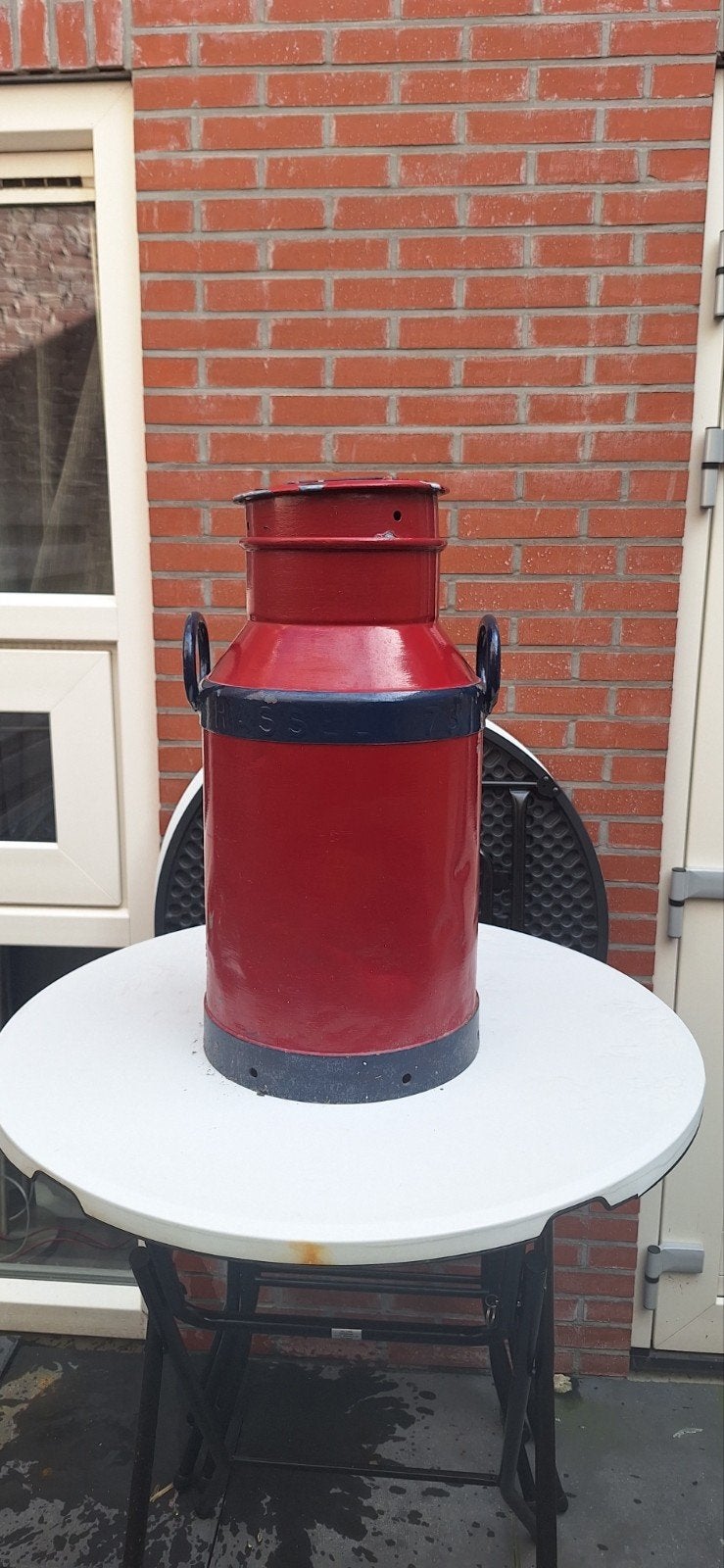 Vintage Melkbus Rood met Deksel - Decoratief of Functioneel, Ophalen