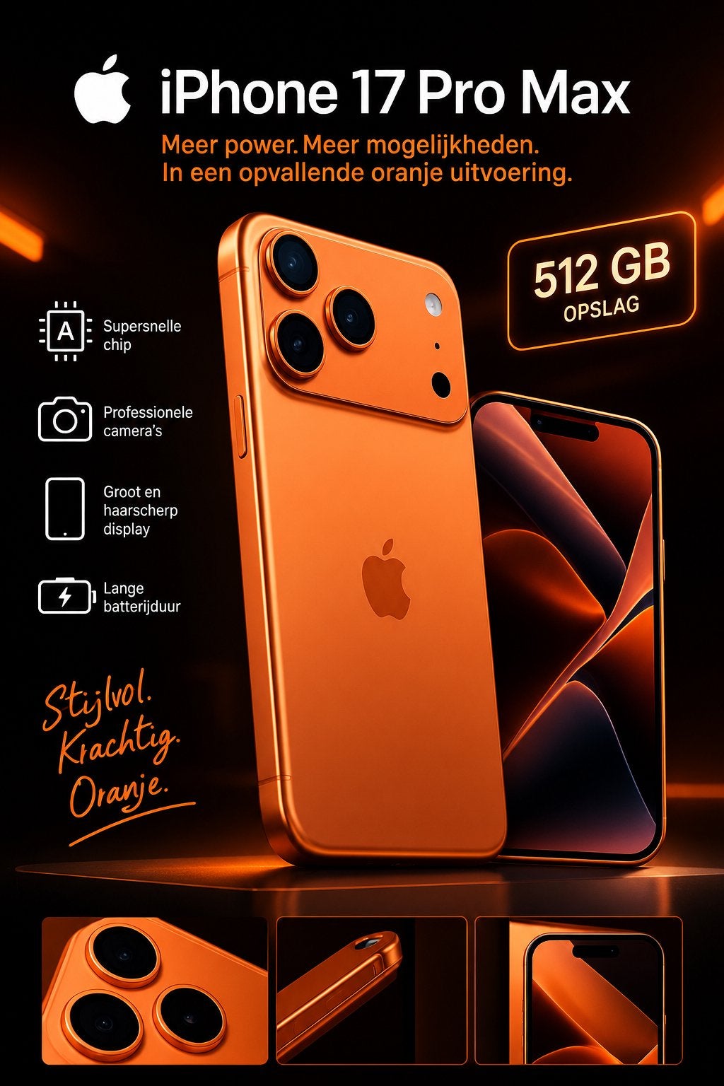 iPhone 17 Pro Max 512 GB, 512 GB, Nieuw, Ophalen of Verzenden, Zonder simlock