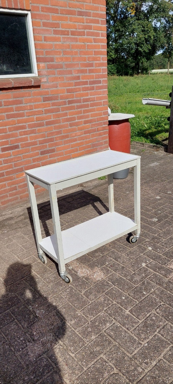 Gereedschap-tuin karretje met 4 zwenkwielen - 79x36x76cm, Ophalen, Gebruikt