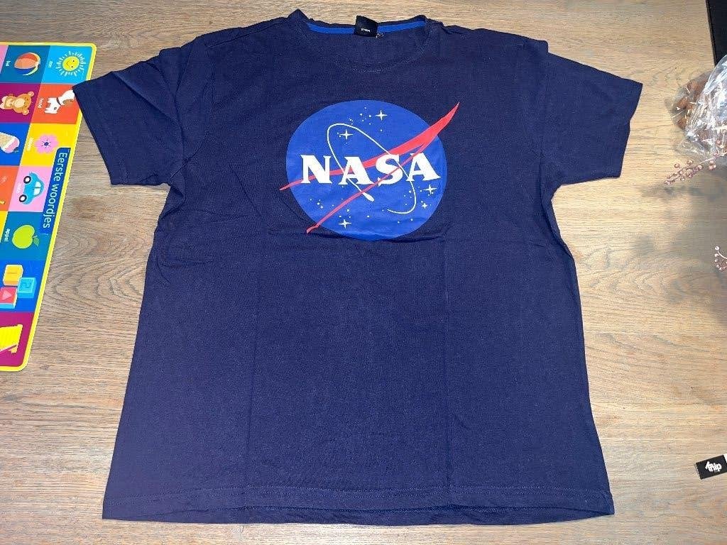 nieuw felblauw t-shirt Nasa mt.L, Blauw, Nieuw, Ophalen of Verzenden, Nasa
