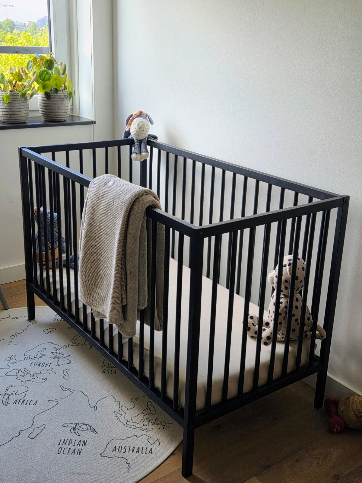 Baby ledikant zwart, Kinderen en Baby's, Babywiegjes en Ledikanten, Ophalen, Gebruikt, Ledikant