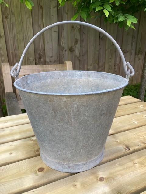 zinken emmer vintage, Ophalen, Gebruikt, Zink