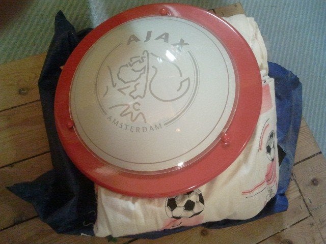 Ajax Plafondlamp - Voetbalfan Must-Have!, Gebruikt, Overige stijlen, Ophalen of Verzenden, Metaal