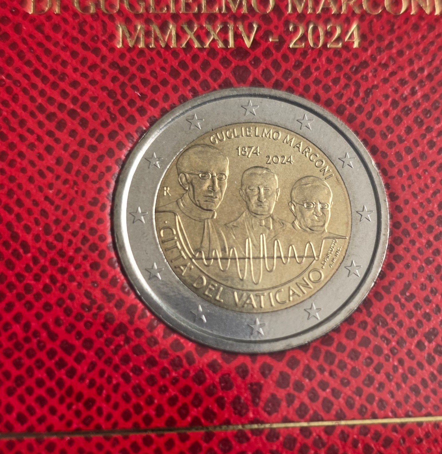 2 euro Vaticaanstad 2024 Marconi BU in coincard, Ophalen of Verzenden, Vaticaanstad, 2 euro, Losse munt