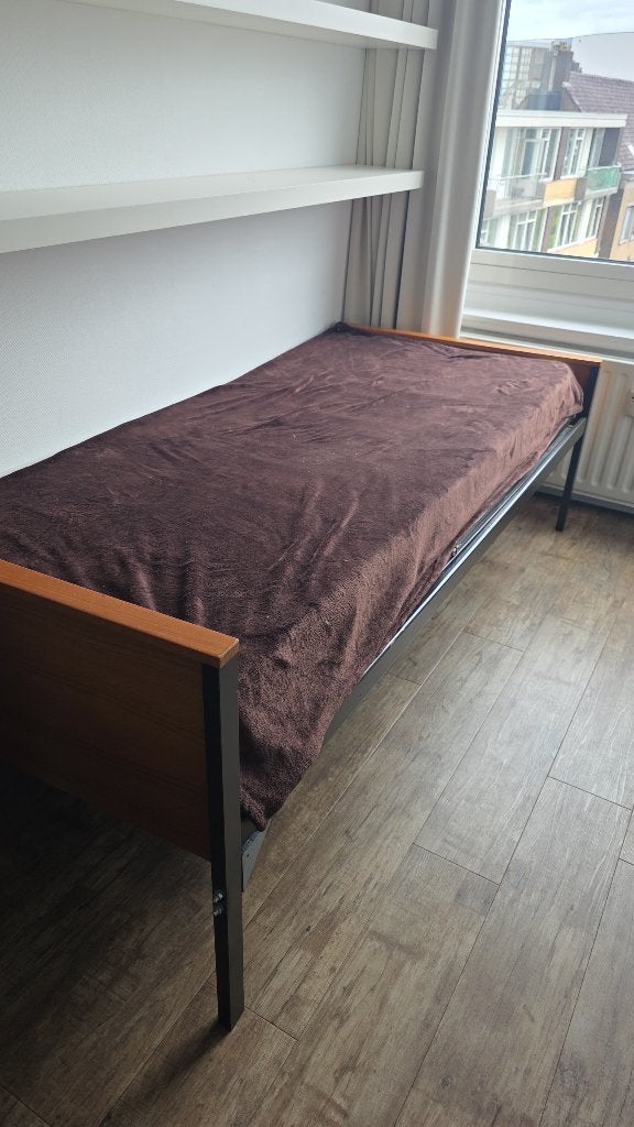 Een persoon bed, Ophalen, Gebruikt, 90 cm, Eenpersoons