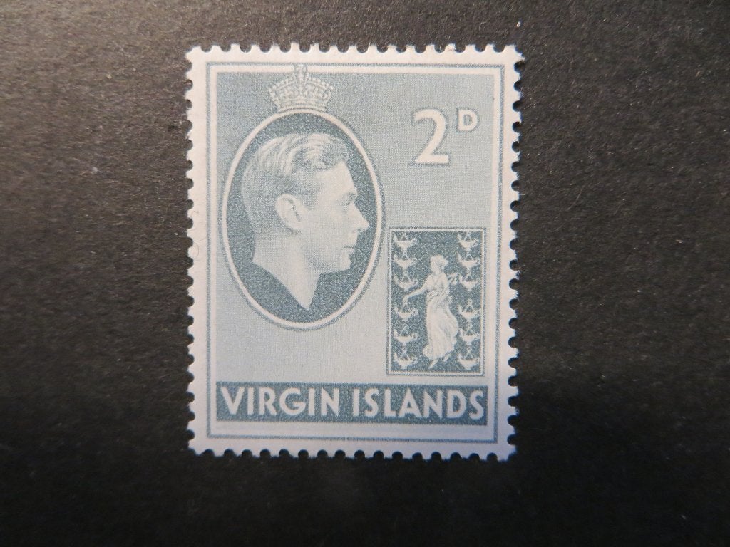 A06092: British Virgin Islands GVI 2 d, Postzegels en Munten, Ophalen of Verzenden, Noord-Amerika