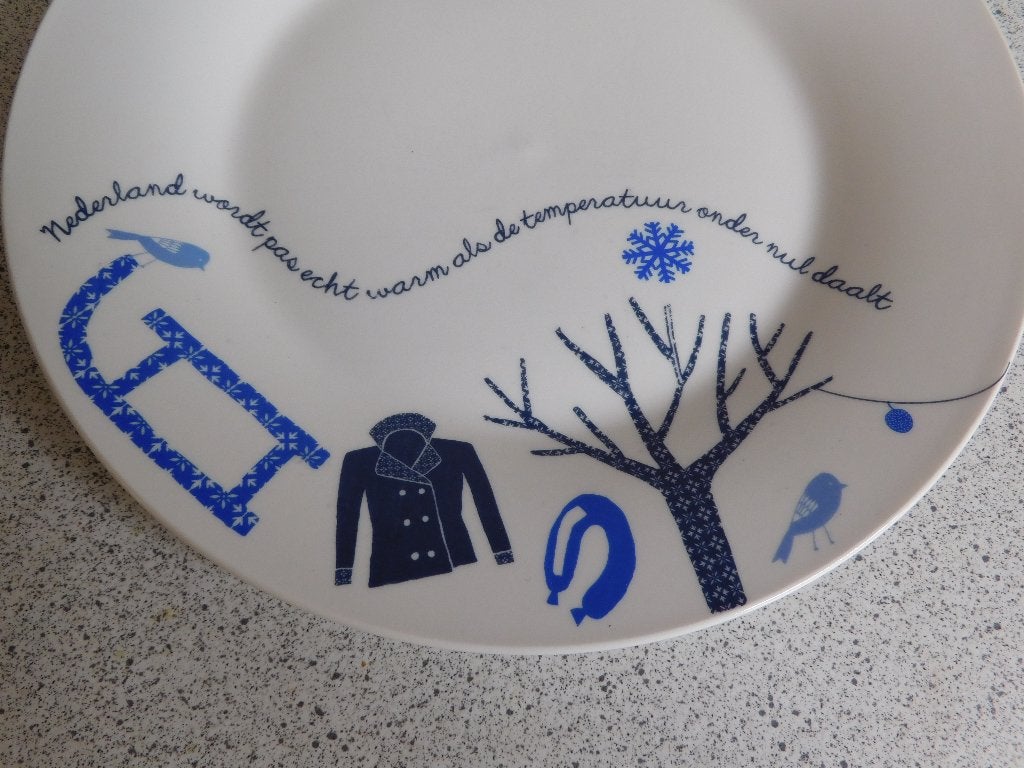 Bord 24 cm. Nederland word pas echt warm .. Unox, Ophalen of Verzenden, Zo goed als nieuw, Bord(en), Overige stijlen