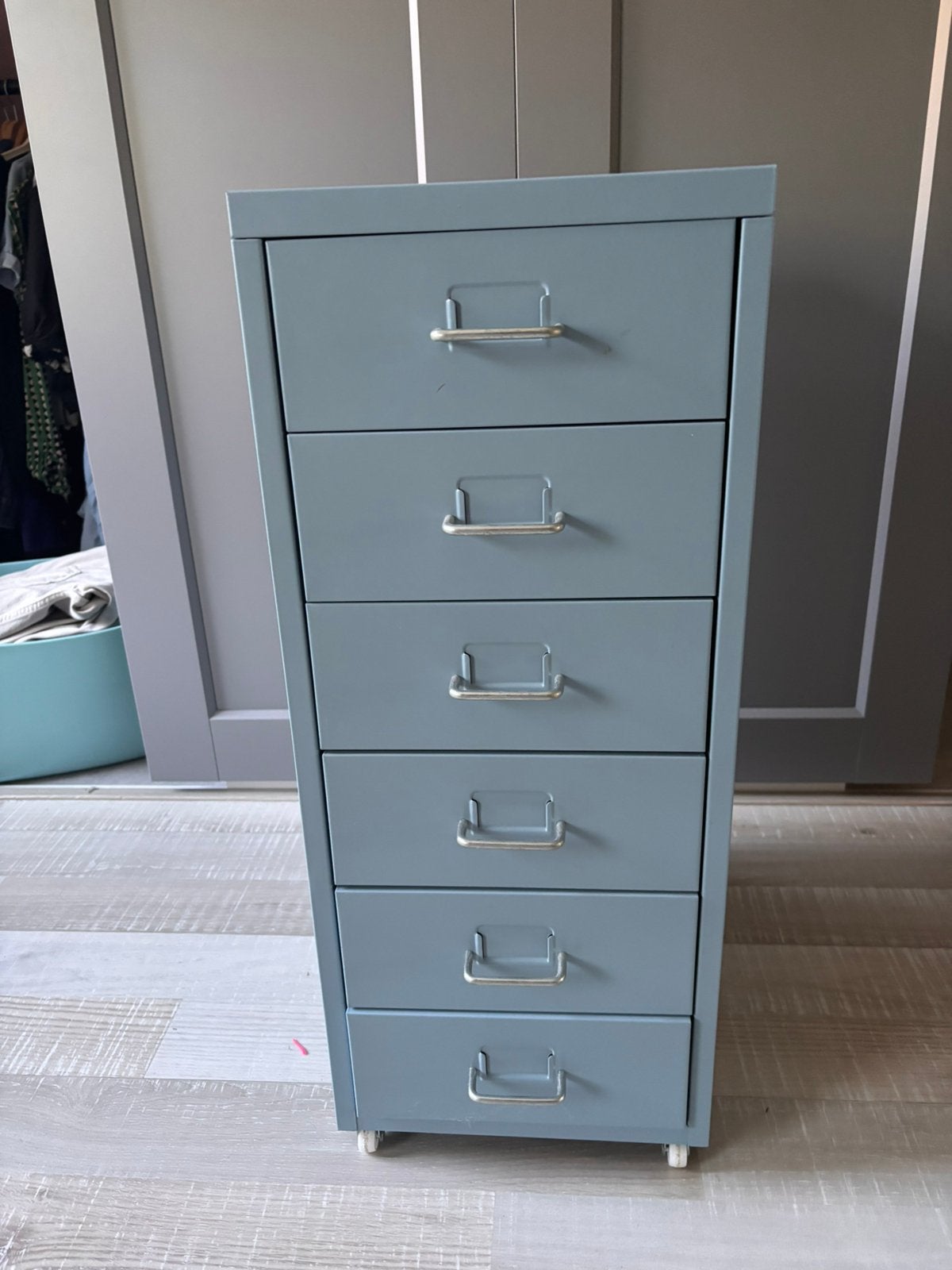 Ikea Helmer | ladekast | metaal | wieltjes, Ophalen, Minder dan 50 cm, Gebruikt, 5 laden of meer