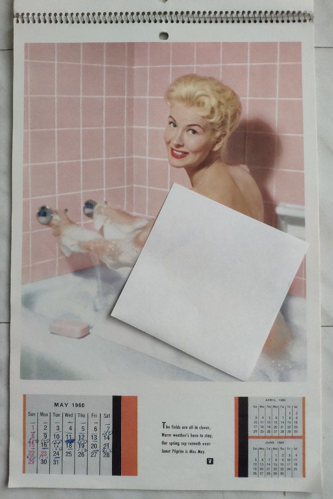 Playboy Calendar 1960 1961 kalender + div vintage erotiek, Ophalen, Gelezen