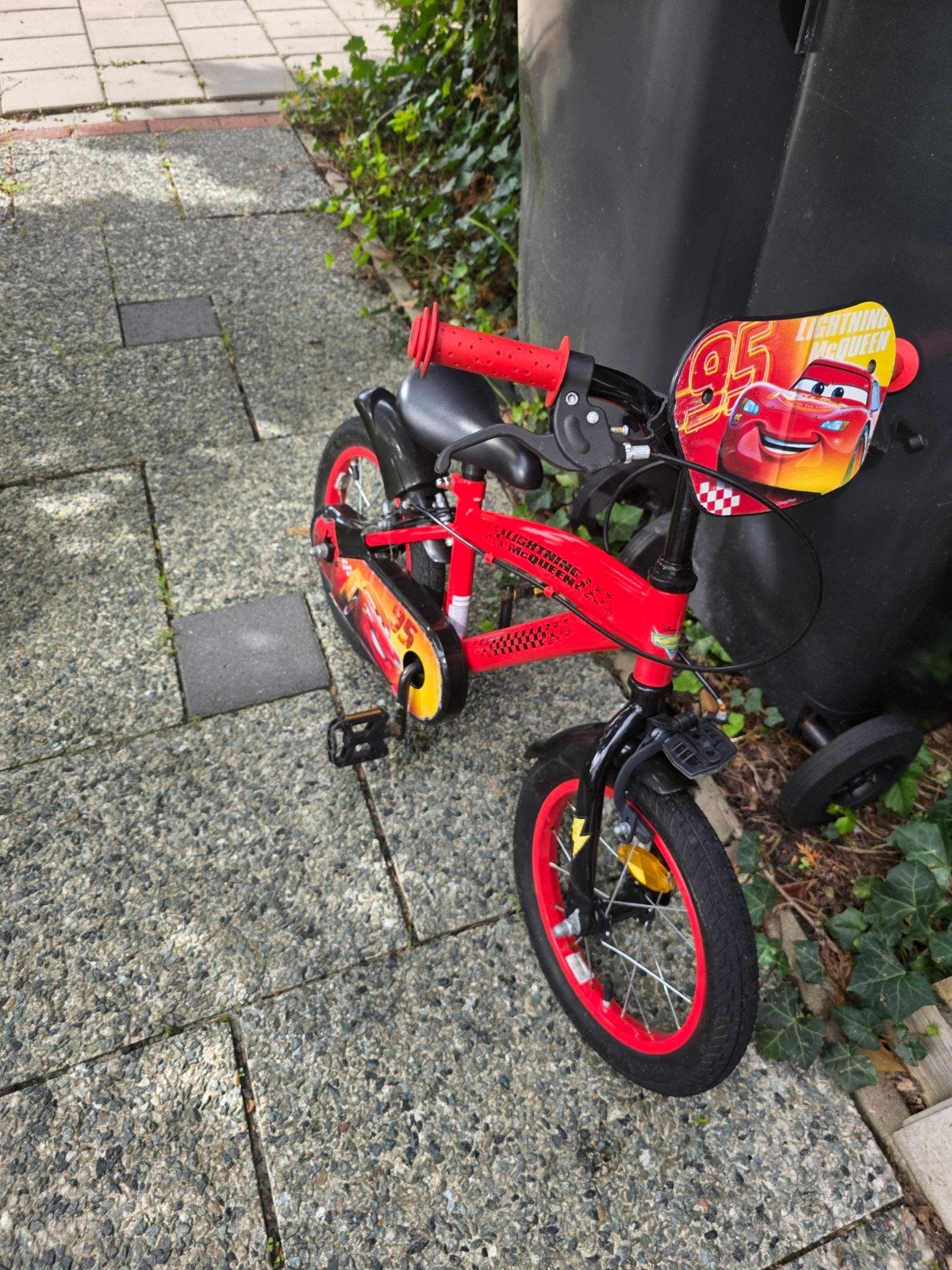 Cars Lightning McQueen kinderfiets 16 inch, Ophalen, Terugtraprem, Cars, 16 tot 20 inch