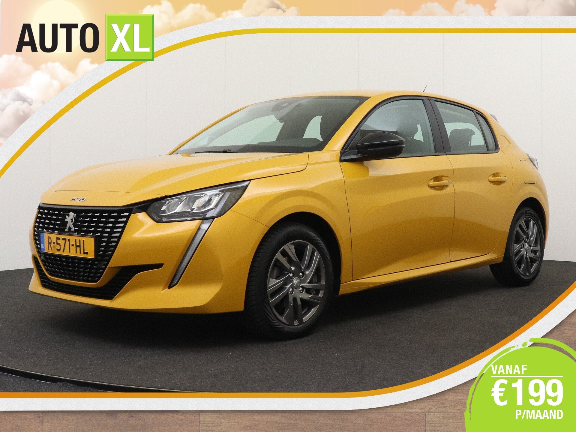 Peugeot 208 1.2T Active Pack Carplay Navi 16'LMV (bj 2022), Auto's, Voorwielaandrijving, Dealer onderhouden, Stof, 1199 cc
