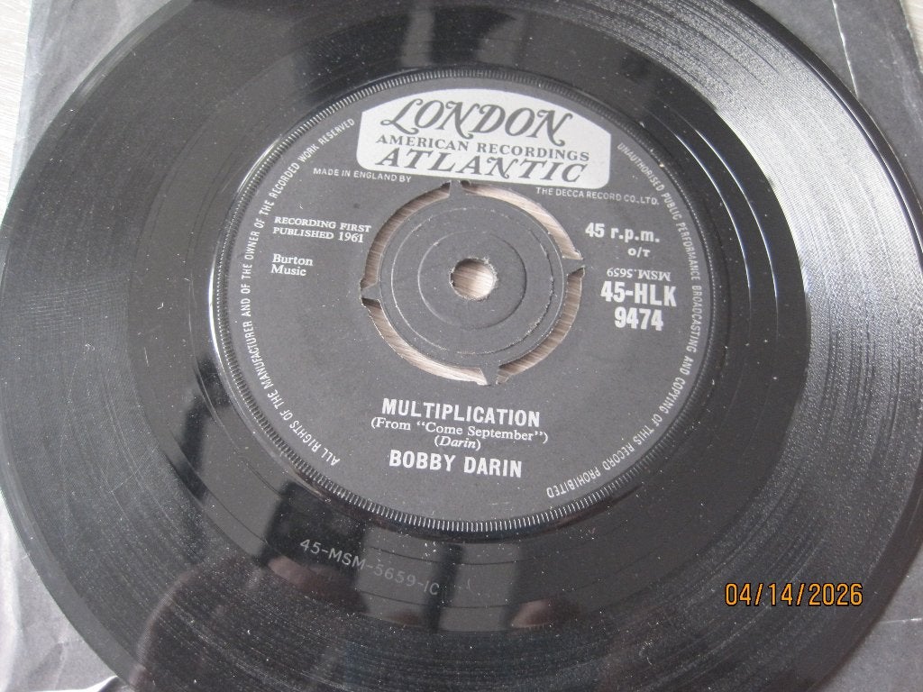 Bobby Darin   -   Mutiplication, 7 inch, Ophalen of Verzenden, Zo goed als nieuw, Overige typen