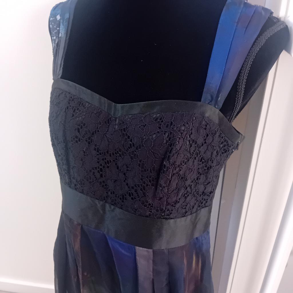 jurk,maat 40,chic,Steps,bruiloft,feest,blauw,zomer,top,dress, Maat 38/40 (M), Verzenden, Zwart, Zo goed als nieuw