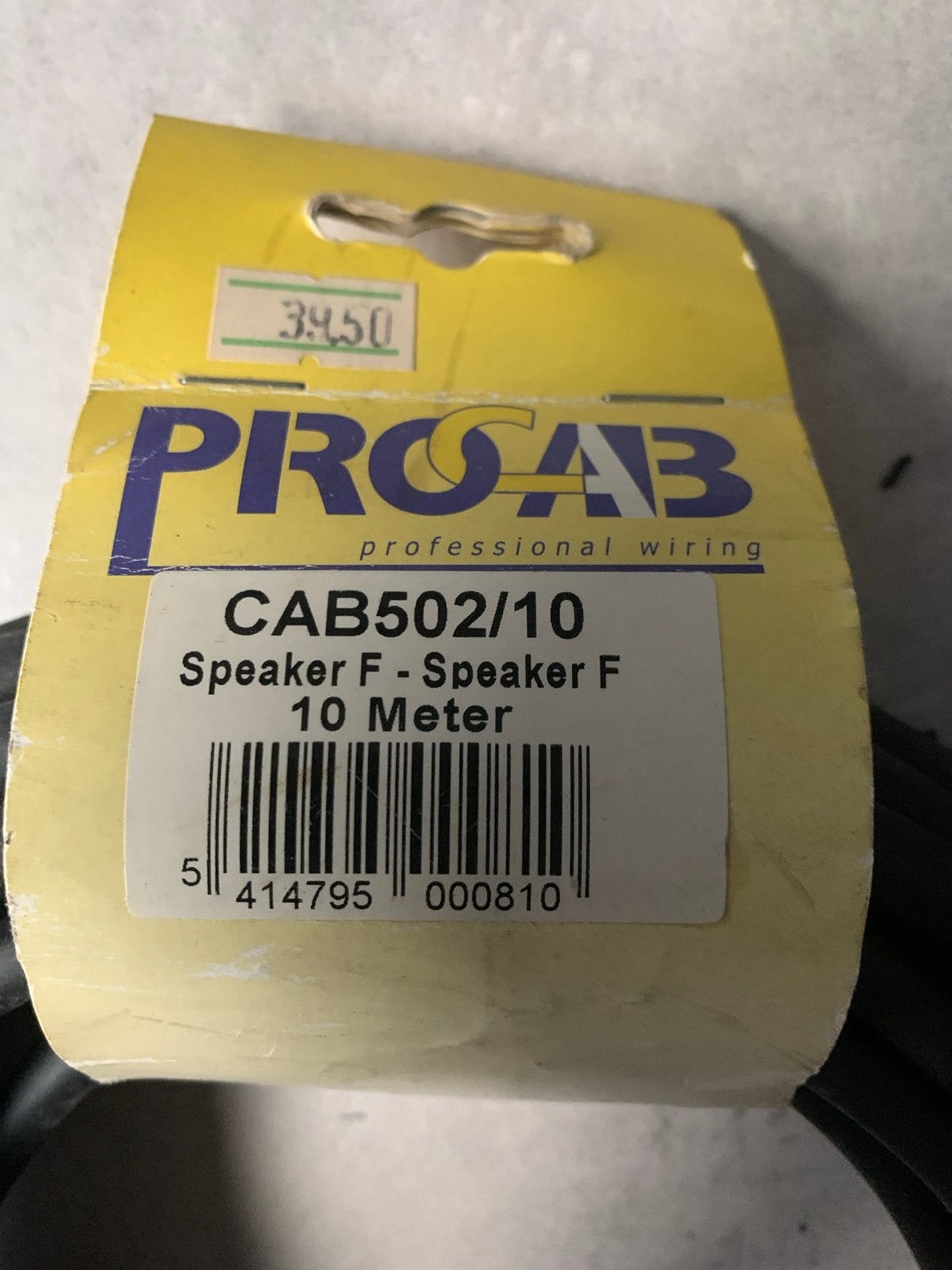 PRO AB Speakerkabel CAB502/10 - 10 Meter, Ophalen of Verzenden, Gebruikt, 10 meter of meer, Luidsprekerkabel