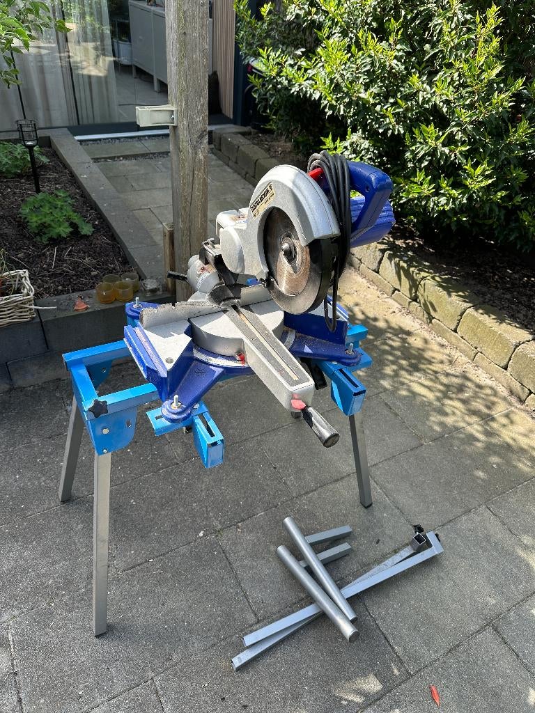 Afkortzaag met onderstel Elektra Beckum (Metabo), Doe-het-zelf en Verbouw, Ophalen, Gebruikt, 70 mm of meer, Afkortzaag