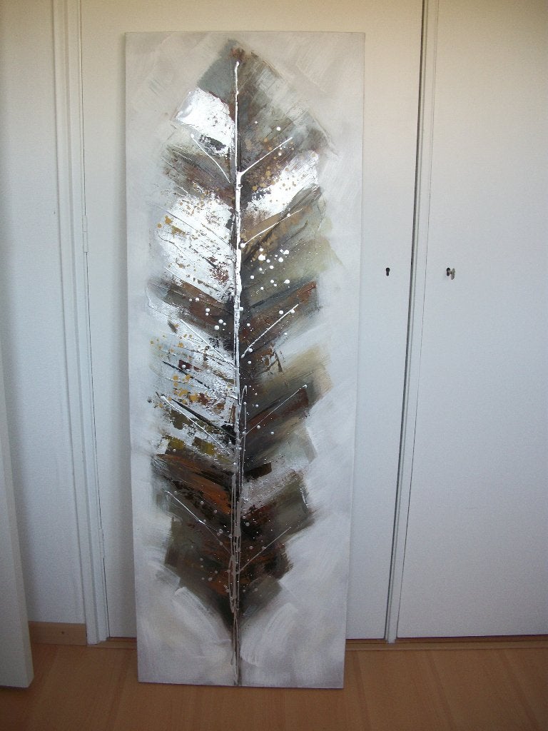 Schilderij Veer - Zilver Bruin Grijs - 150 x 50 - Nieuw, Ophalen