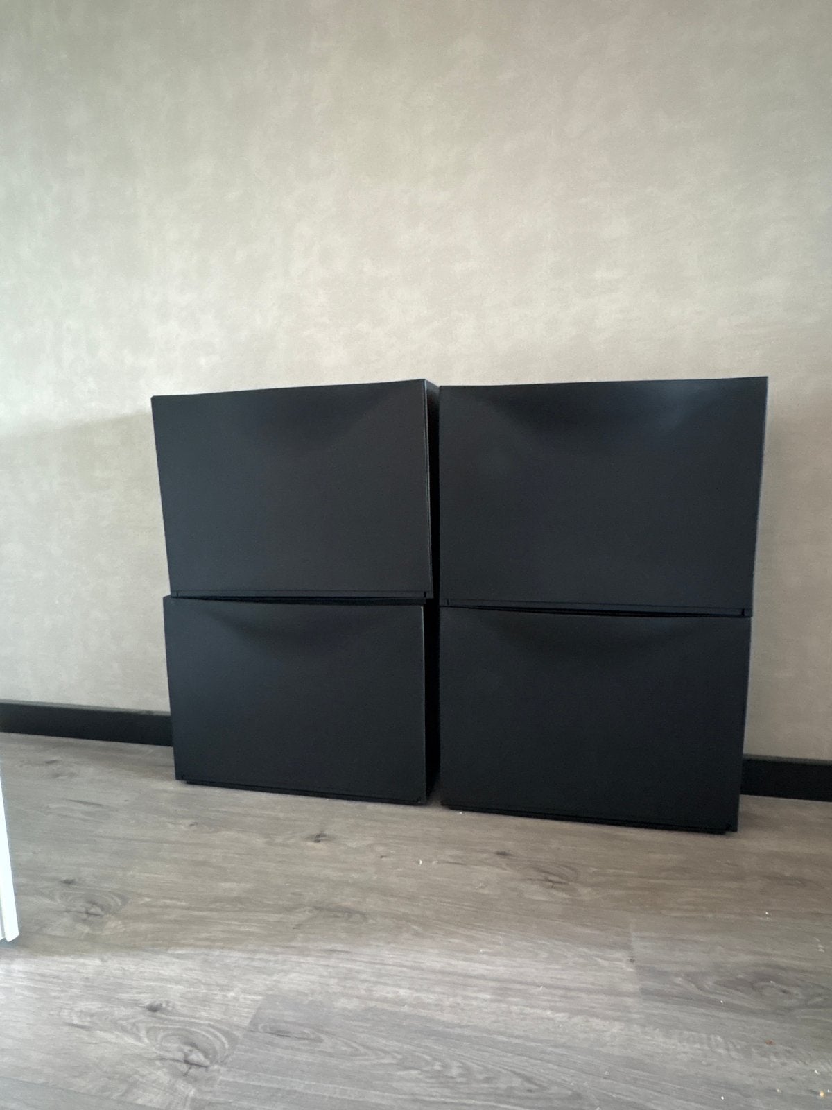 IKEA TRONES Schoenenkasten - Zwart (4 stuks), Ophalen, Zo goed als nieuw