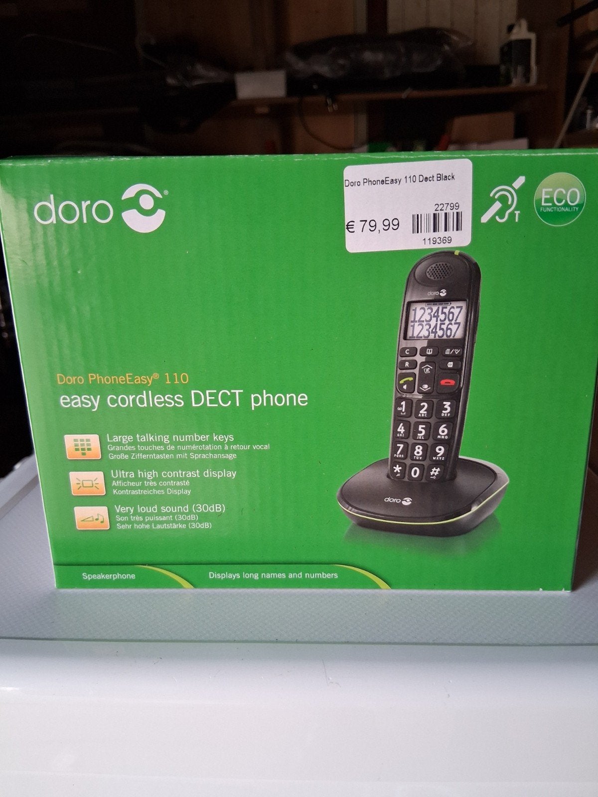 dect  telefoon, Ophalen of Verzenden, Gebruikt, 1 handset