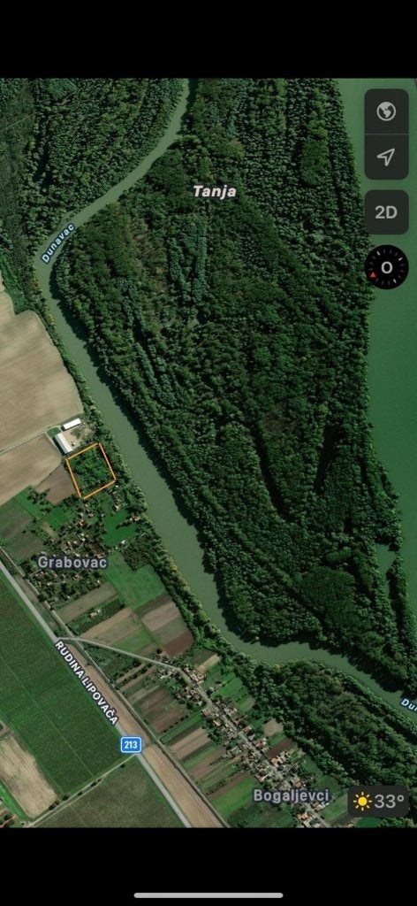 TE KOOP – Uniek perceel van 18.000 m² direct aan de Donau, Dalj, 1500 m² of meer