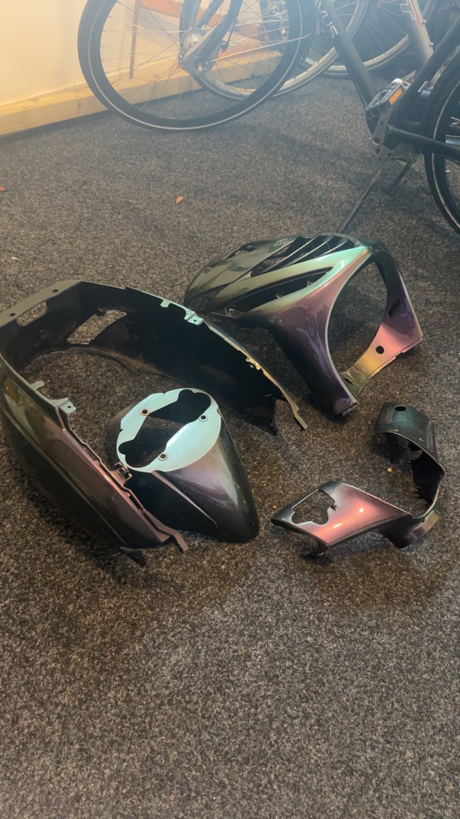 Piaggio zip Cameleon paarse kappenset met gebruikssporen, Ophalen, Gebruikt, Kap