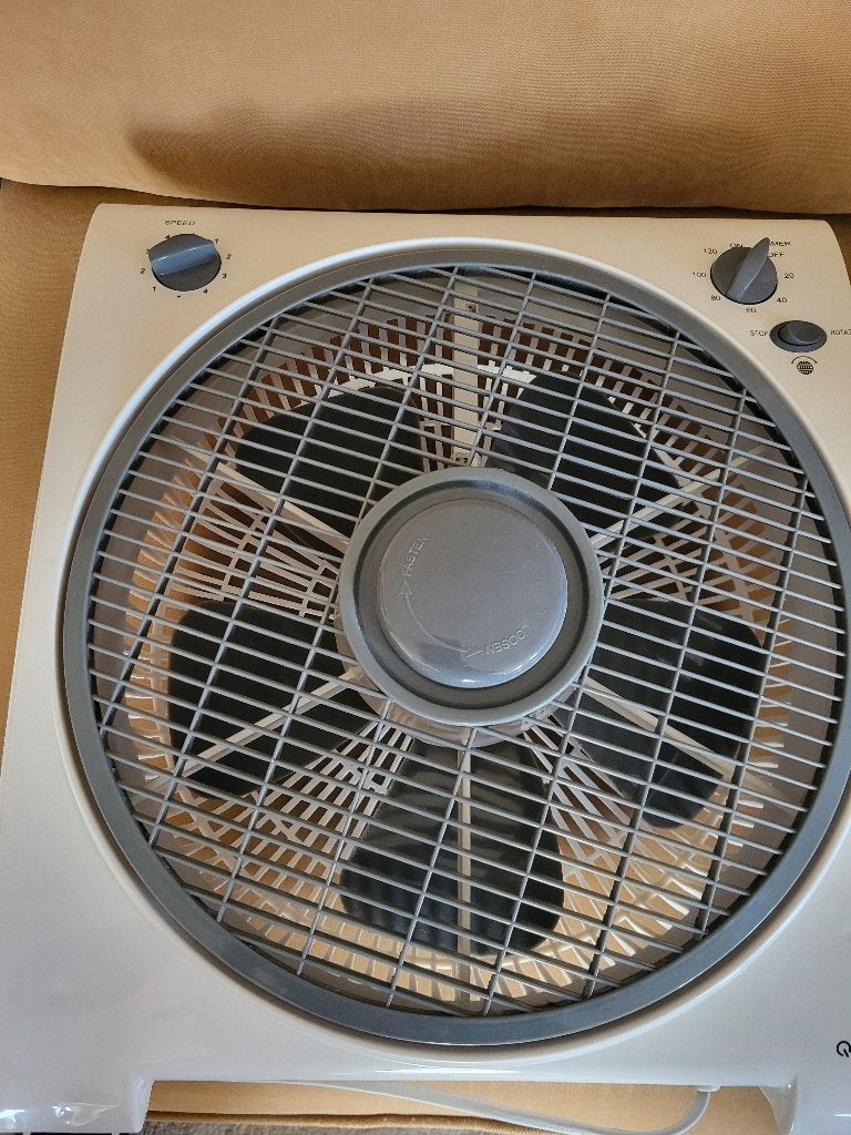 Quigg Boxventilator - Compact en Krachtig, Witgoed en Apparatuur, Ophalen of Verzenden, Zo goed als nieuw, Vloerventilator