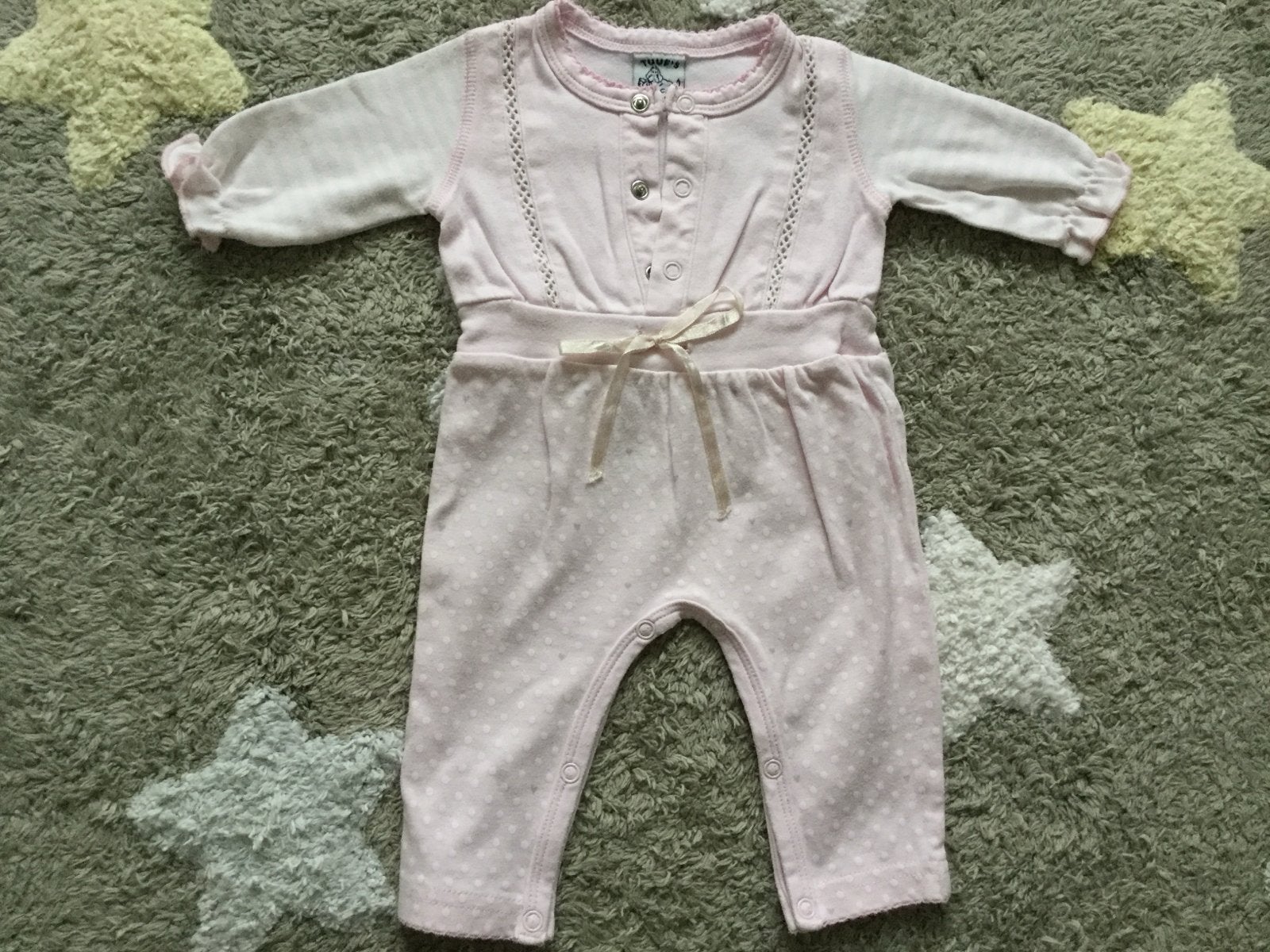 Schattig roze boxpakje met stippen en strik.maat 56 Nieuwsta, Ophalen of Verzenden, Nieuw, Meisje, Pakje
