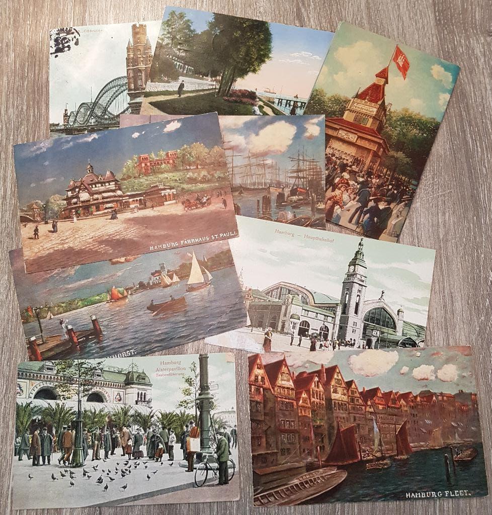 ansichtkaarten, Gebruikt, Voor 1940, Prent, Buitenland