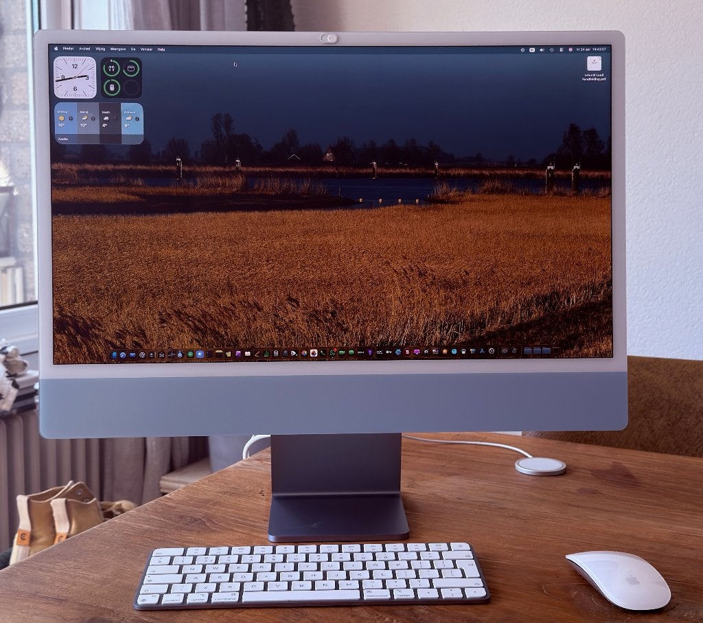 Apple iMac M1 24 inch 256 GB Blauw, Computers en Software, Ophalen, IMac, 24 inch, 4 Ghz of meer
