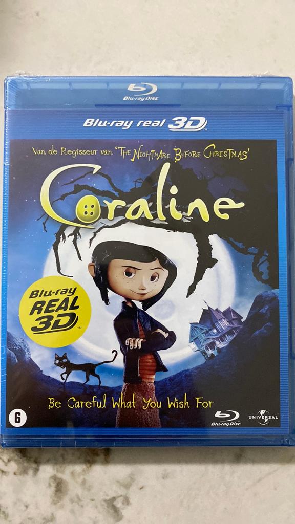 Coraline blu ray NL versie NIEUW 3d, Ophalen of Verzenden, Nieuw in verpakking, Avontuur