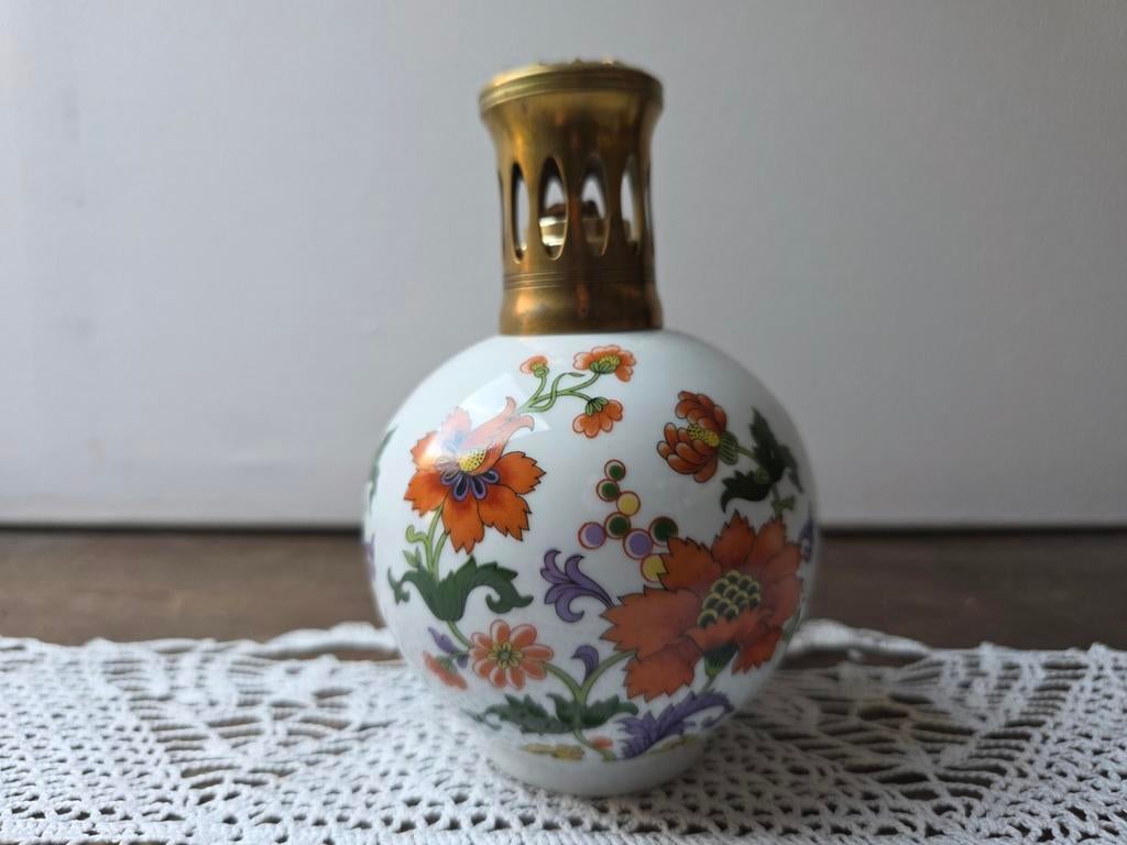 Vintage Berger lampe, kleurrijk bloem motief, Ophalen of Verzenden