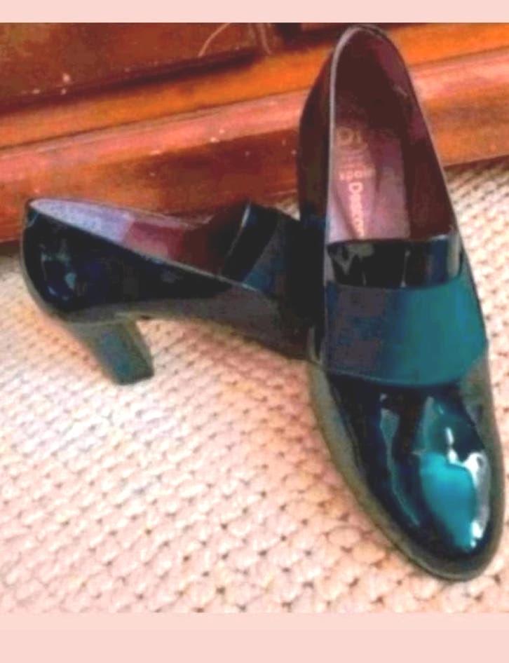 Zwarte lakschoenen met hoge blokhak van Descanflex 40, Pumps, Verzenden, Zwart, Nieuw