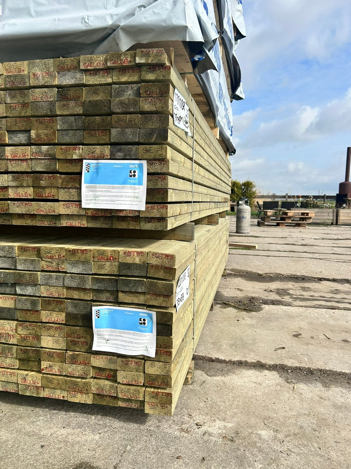 Geimpregneerd sls cls 38x89 mm, Ophalen of Verzenden, Nieuw, 250 cm of meer, Palen