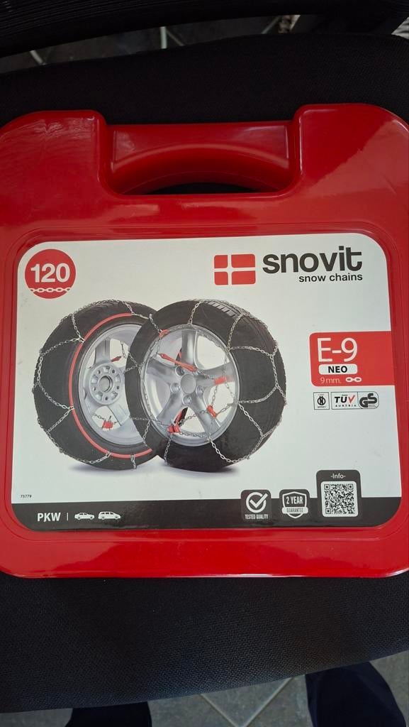 Snovit E-9 NEO 120 sneeuwkettingen - Nieuw in doos, Auto diversen, Sneeuwkettingen, Ophalen, Zo goed als nieuw