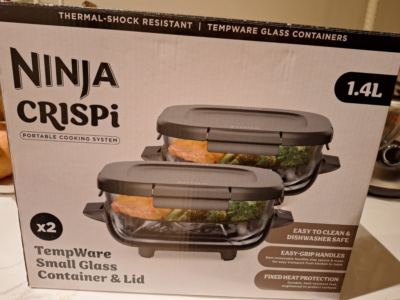 Nieuw - ninja Crispi TempWare Glazen Containers - 2x 1.4L, Ophalen of Verzenden, Nieuw