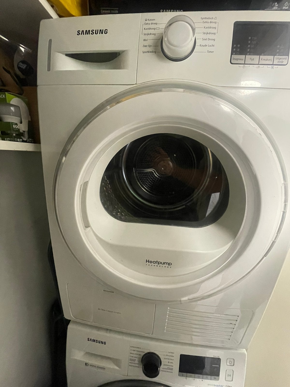 Samsung Warmtepompdroger7 kg A++ ZIE OMSCHRIJVING!, Ophalen, 6 tot 8 kg, 1600 toeren of meer, Voorlader