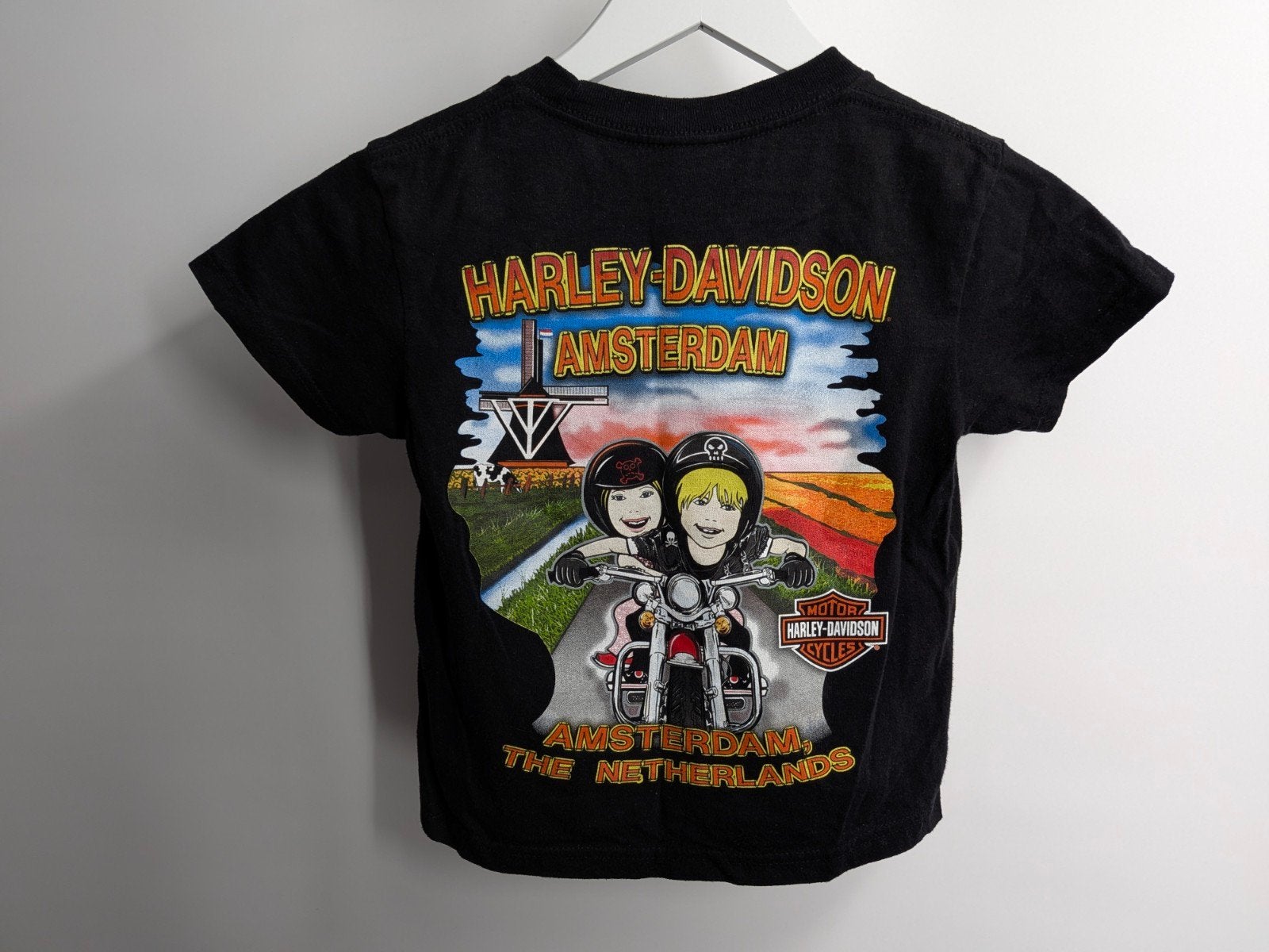 Vintage Harley Davidson Amsterdam Crop Top XS (3563*), Kleding | Dames, Onbekend, Ophalen of Verzenden, Korte mouw, Onbekend