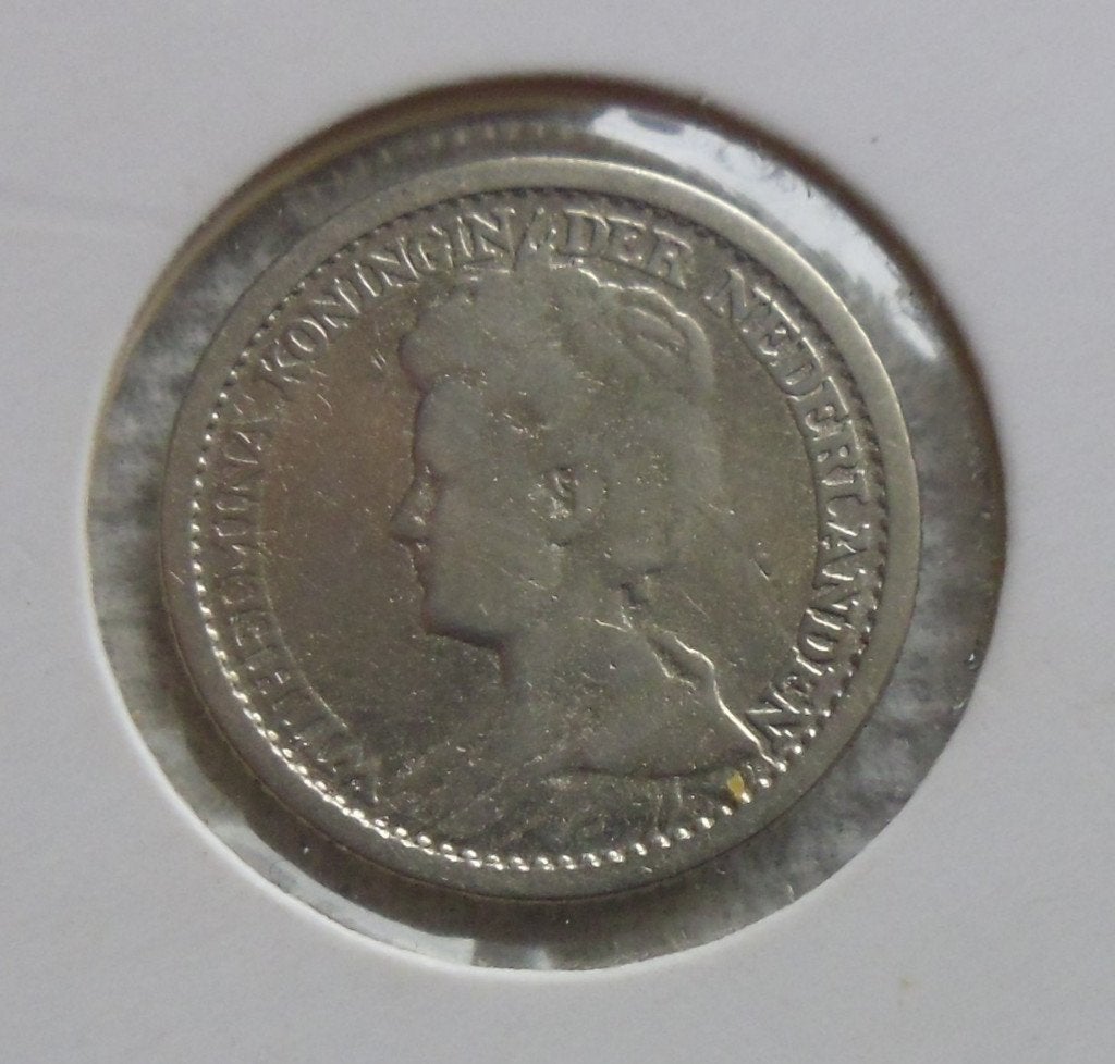 Nederland 25 cent 1925., Verzenden, Zilver, 25 cent, Koningin Wilhelmina