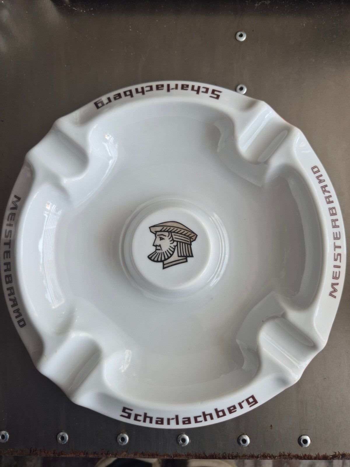 Vintage Scharlachberg Meisterbrand Asbak ., Verzamelen, Ophalen of Verzenden, Zo goed als nieuw, Asbak