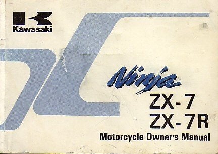 Kawasaki Ninja ZX7 en ZX 7R manual handleiding (5333z), Verzenden, Kawasaki
