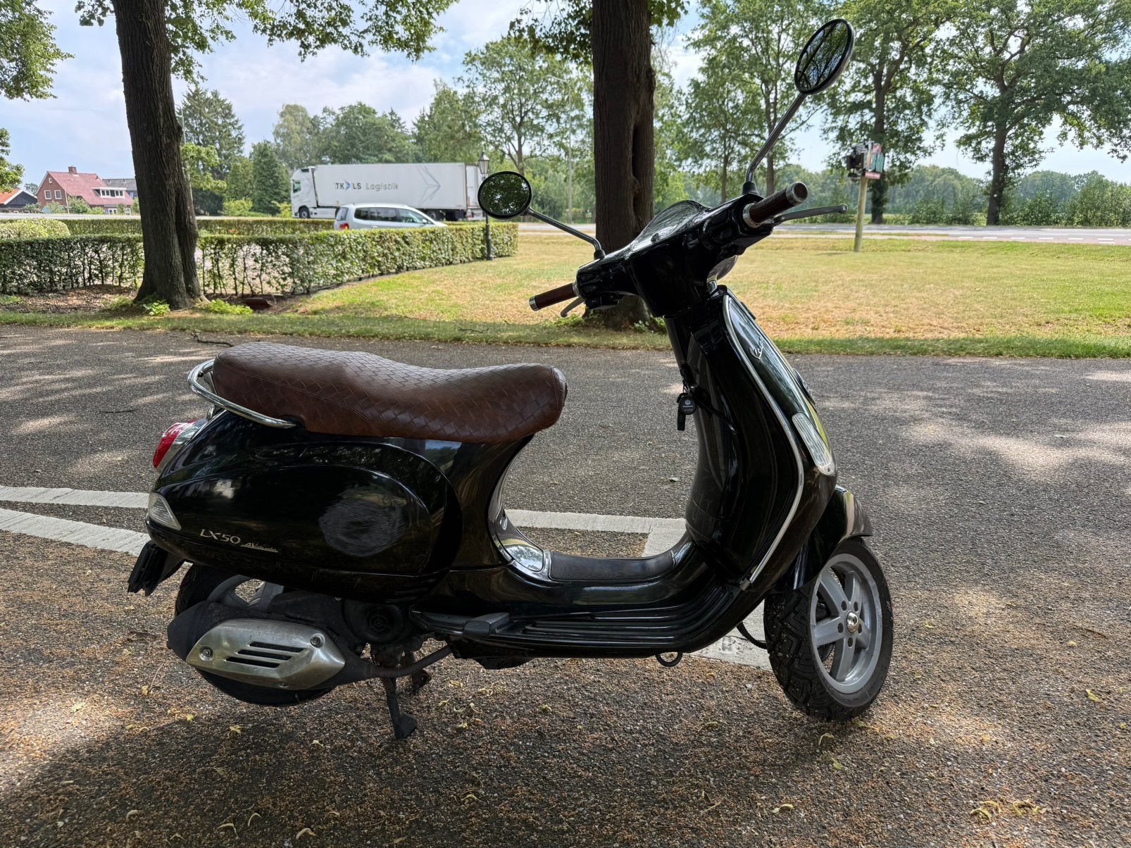 Vespa Piaggio LX50 C38 4takt 45km/u zwart, Fietsen en Brommers, Ophalen, Gebruikt, Maximaal 45 km/u, Benzine