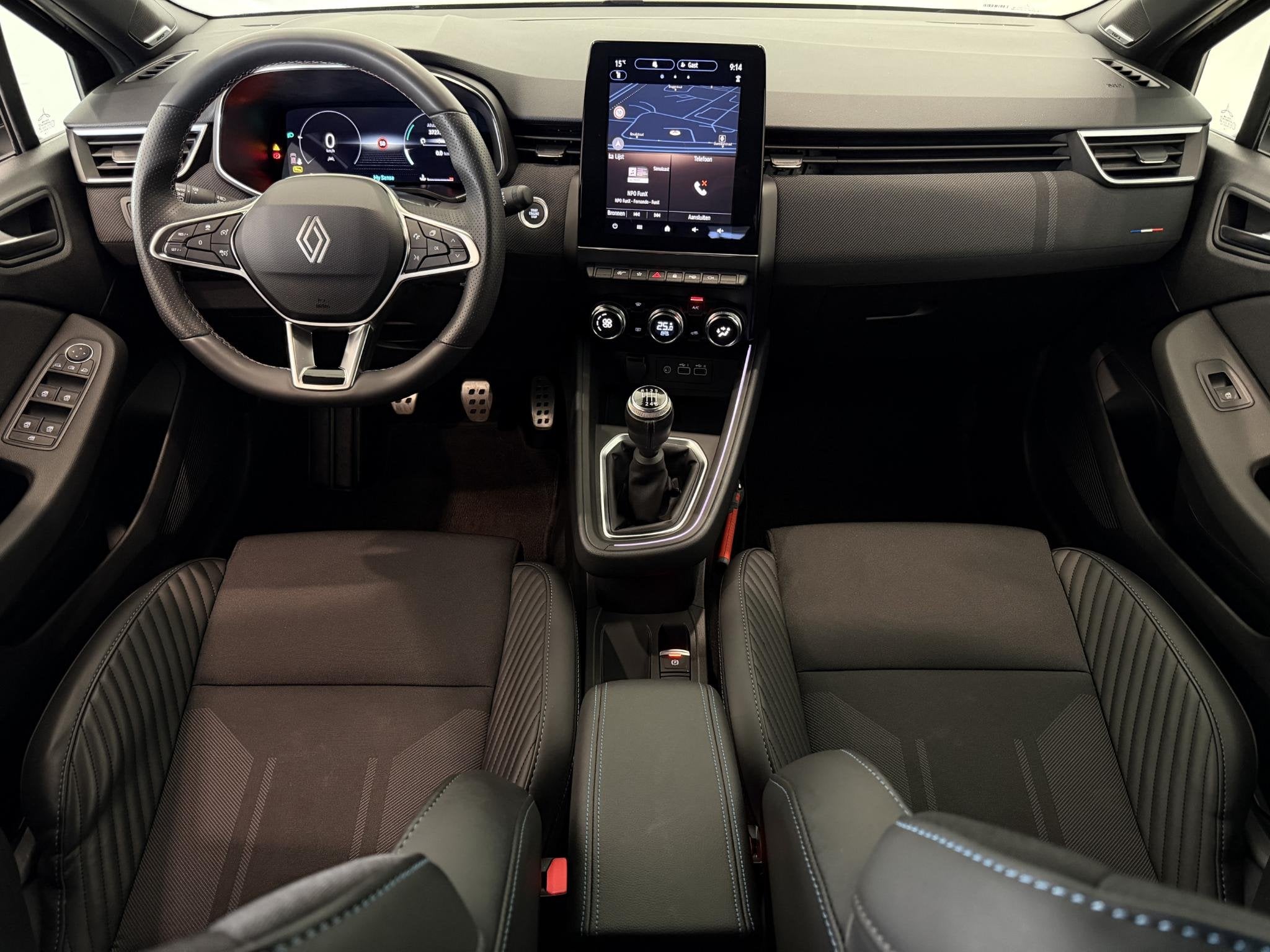 Renault Clio 1.0 TCe 90 Esprit Alpine | BOSE | 360 camera, Gebruikt, Met garantie (alle), Leder en Stof, Zwart
