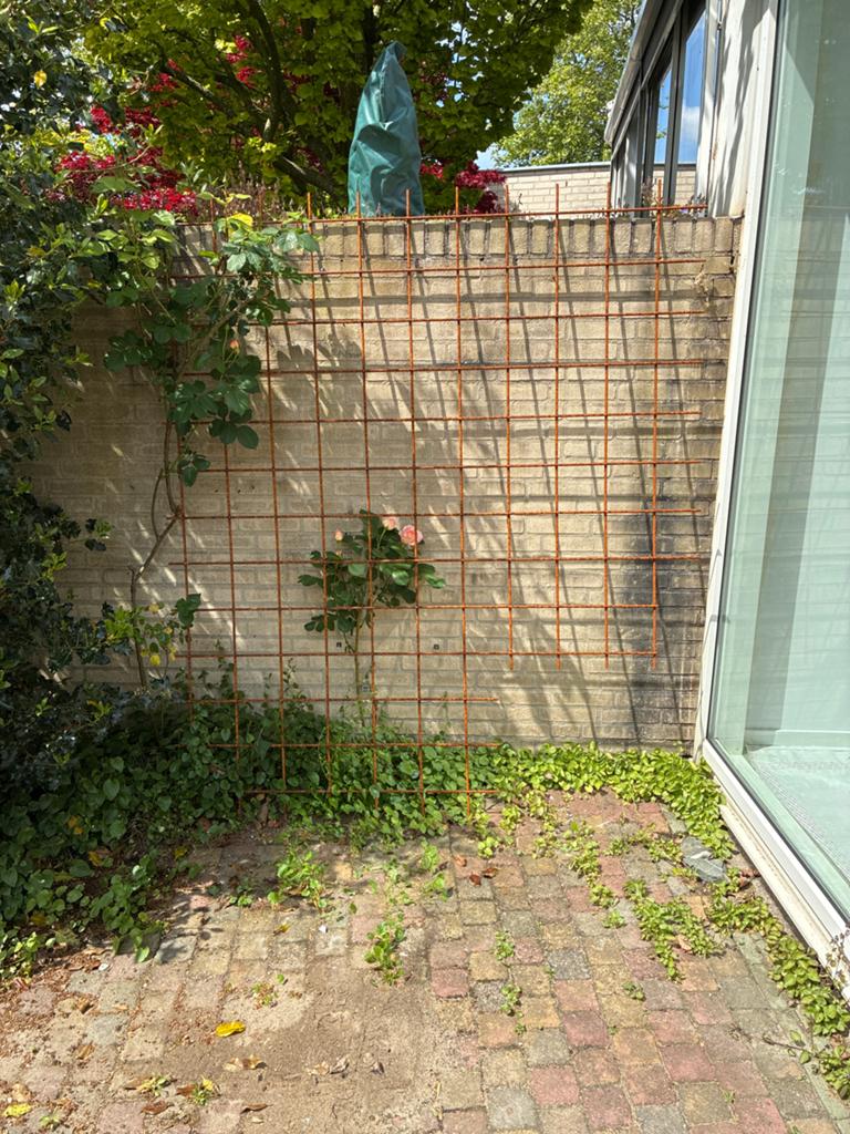 Bouwstaalmat 8mm, maas 150mm, 2x1,7m, Tuin en Terras, Gaas en Draad, Ophalen, Gebruikt, Minder dan 10 meter, Gaas